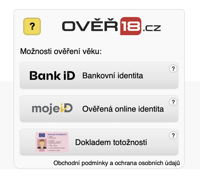 Ověření věku pro aktivaci online účtu Vaprio
