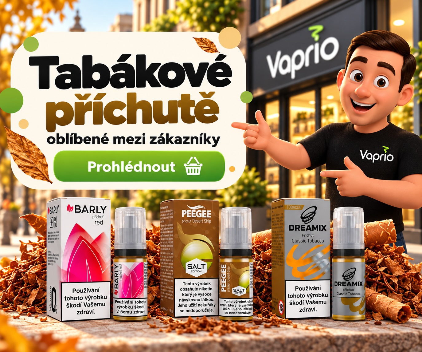Nej tabákové příchutě