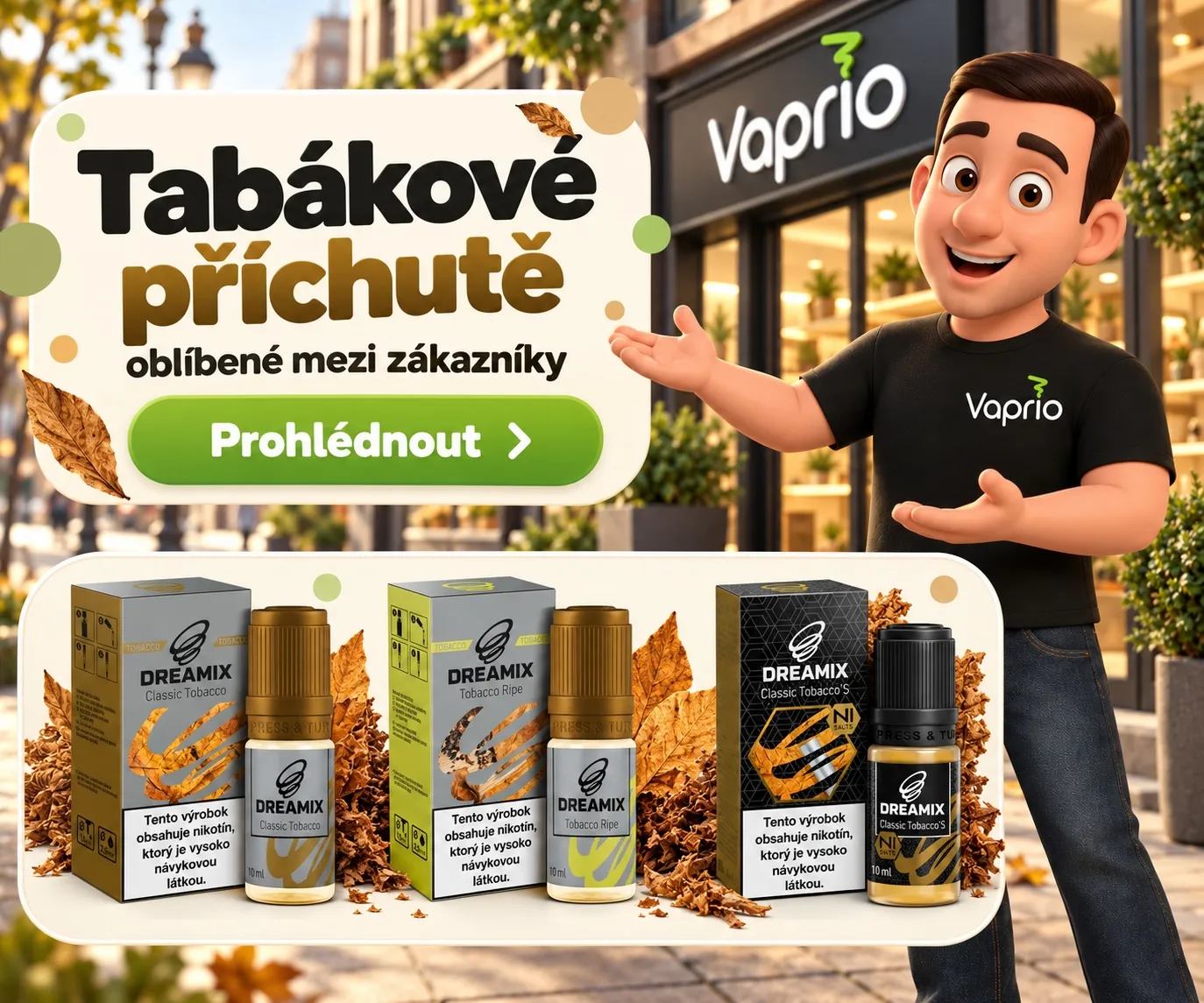 Nej tabákové příchutě
