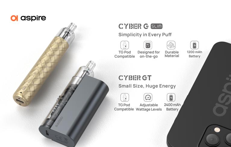 Aspire Cyber GT & G Slim Metal: Skvělá chuť i styl.