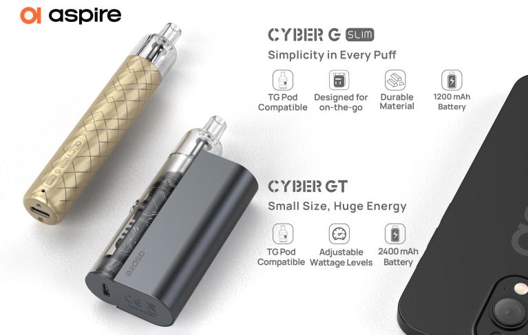 Aspire Cyber GT & G Slim Metal: Skvelá chuť, sila aj štýl