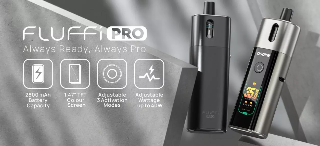 Aspire Fluffi Pro: Vždy pripravený, vždy Pro