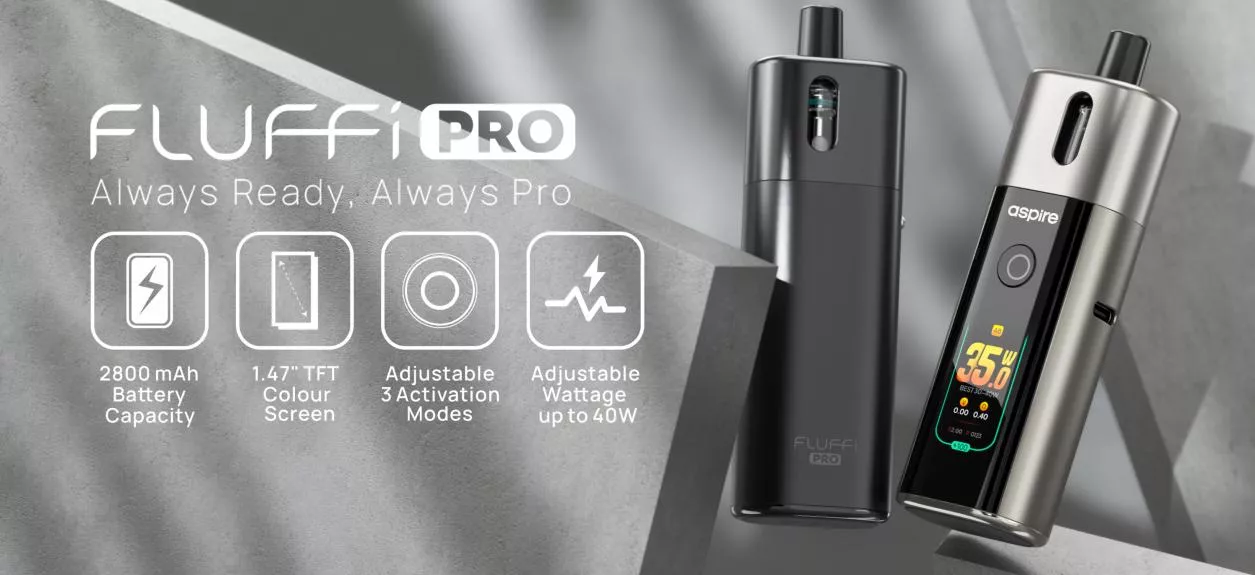 Aspire Fluffi Pro: Vždy připraven, vždy Pro.