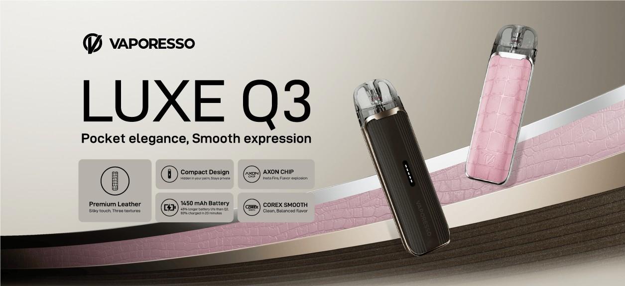 Elektronická cigareta Vaporesso LUXE Q 3: Elegance do kapsy. Jemná chuť.