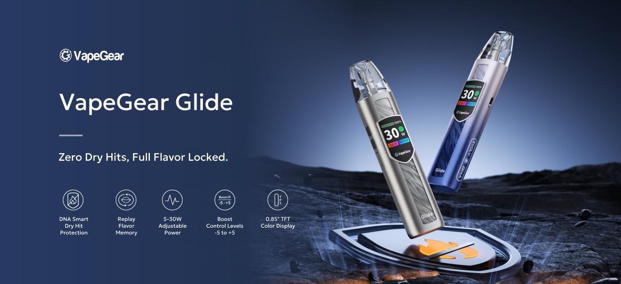 Elektronická cigareta VapeGear Glide: Čistá a plná chuť!
