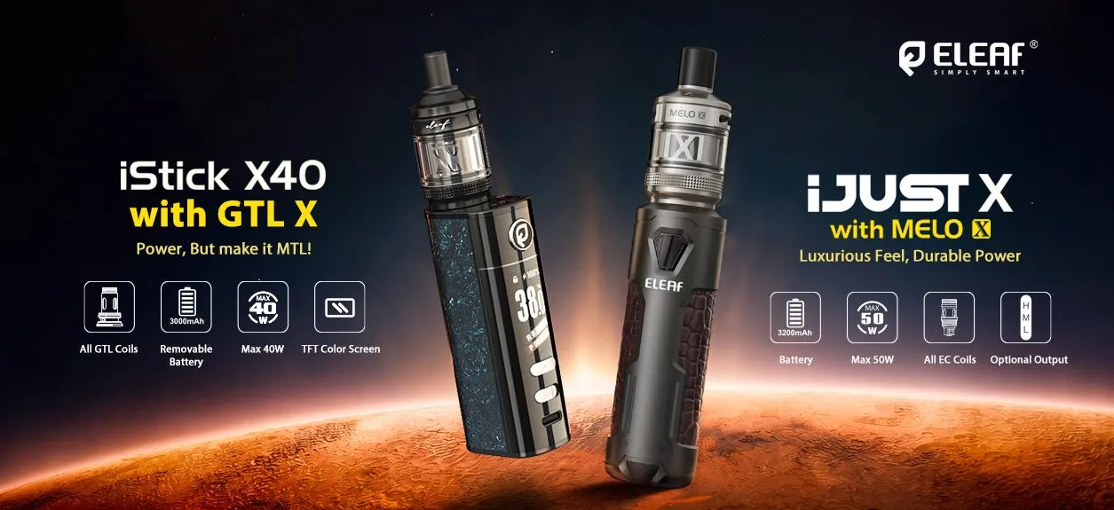 iStick X40 a Eleaf iJust X: Síla a výdrž!