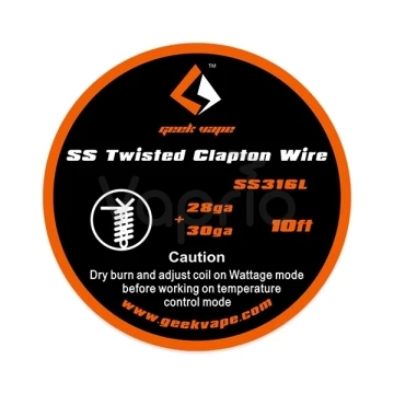 GeekVape Twisted Clapton SS316 Tape Wire, 3m