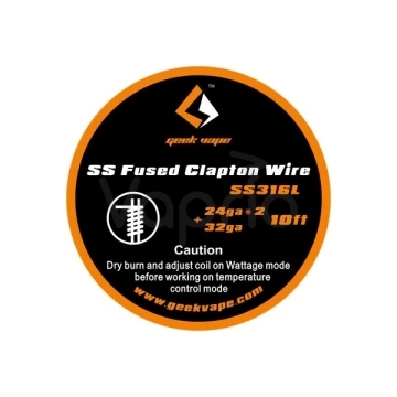 GeekVape SS Fused Clapton Wire, 3m