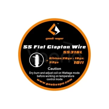 GeekVape SS Flat Clapton Wire, 3m
