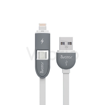 Micro USB and Lightning Cable 2-in-1