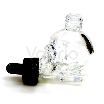 Prázdna fľaštička v tvare lebky - číra - 30ml