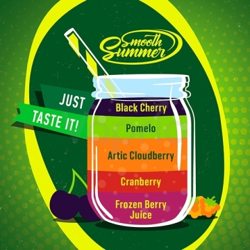 Příchuť Big Mouth Smooth Summer - Ostružiník a ledové bobule (Frozen Berry Juice, Cranberry, Artic Cloudberry, Pomelo, Black Cherry)