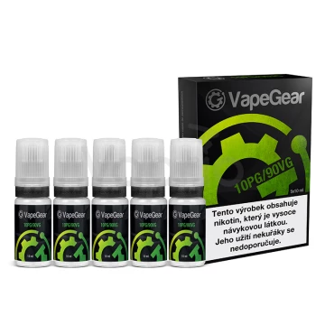 Nikotínová prémiová báza VapeGear - 10PG/90VG - 5x10ml
