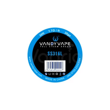 Vandy Vape SS316L - 26GA, 9m