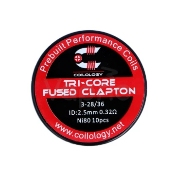 Coilology predmotané špirálky Tri-Core Fused Clapton, Ni80