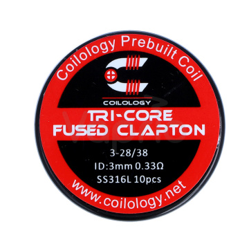 Coilology predmotané špirálky Tri-Core Fused Clapton, SS316L