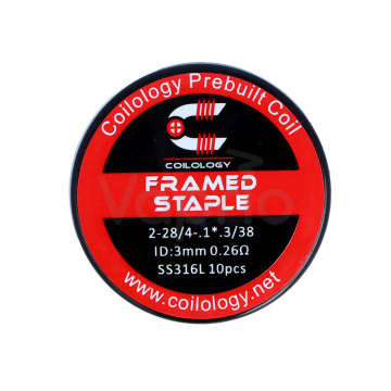 Coilology předmotané spirálky Framed Staple, SS316L