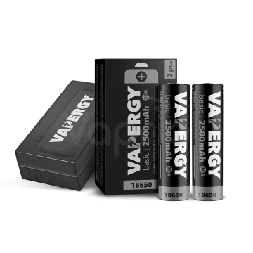 Vapergy Basic Battery 18650, 2500mAh, 20A - 2ks + Case