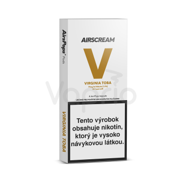 AIRSCREAM AirsPops - Virgínsky tabak (Virginia Toba) pody, 4ks