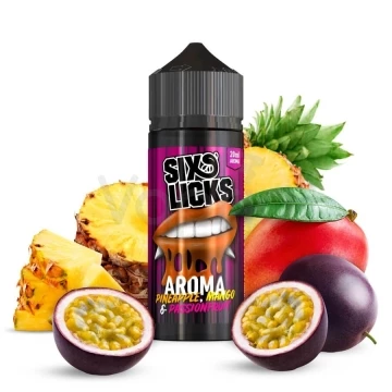 Six Licks - Ananás, mango a marakuja (Pineapple Mango Passionfruit) - Shake and Vape
