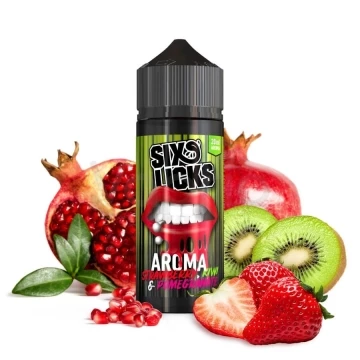 Six Licks - Jahoda, kiwi a granátové jablko (Strawberry Kiwi Pomegranate) - Shake and Vape