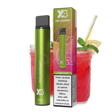 X4 Bar Růžová limonáda (Pink Lemonade) jednorázová e-cigareta