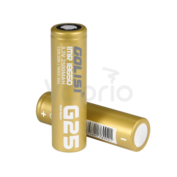 Golisi G25 Golden Battery 18650, 20A, 2500mAh