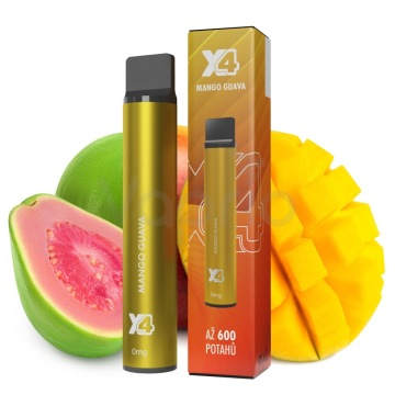 X4 Bar Zero Mango a guava (Mango Guava) jednorazová e-cigareta BEZ NIKOTÍNU