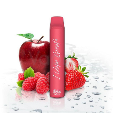 IVG Bar Plus - Jahoda, malina a ružové jablko (Strawberry Raspberry Pink Apple) - jednorazová cigareta