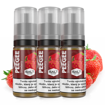 PEEGEE Salt - Jahoda (Strawberry) 3x10ml