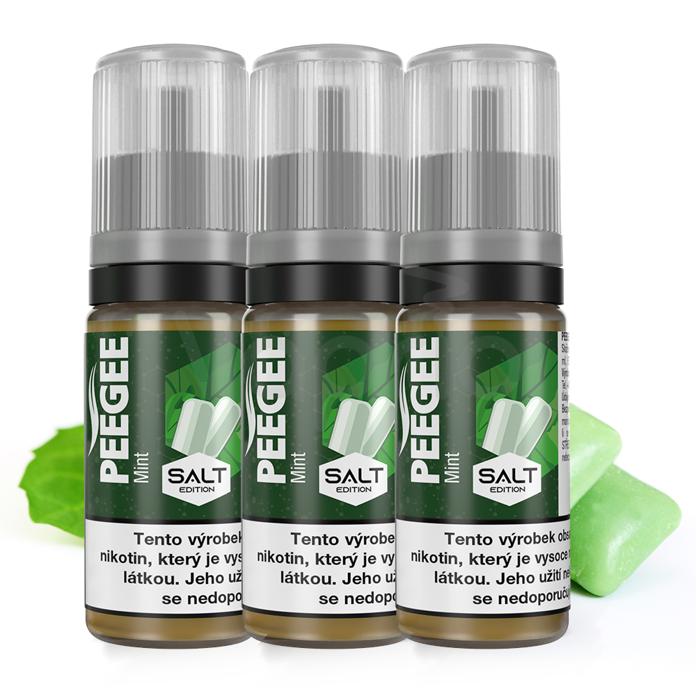 PEEGEE Salt - Máta (Mint) 3x10ml