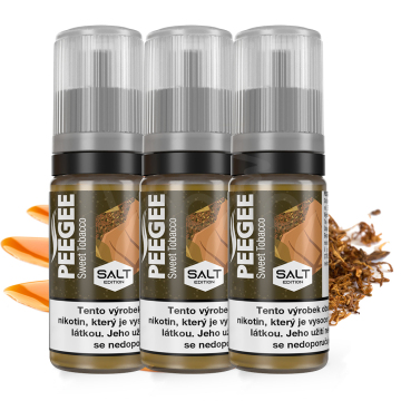 PEEGEE Salt - Sladký tabák (Sweet Tobacco) 3x10ml
