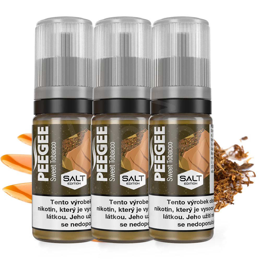 PEEGEE Salt - Sladký tabak (Sweet Tobacco) 3x10ml