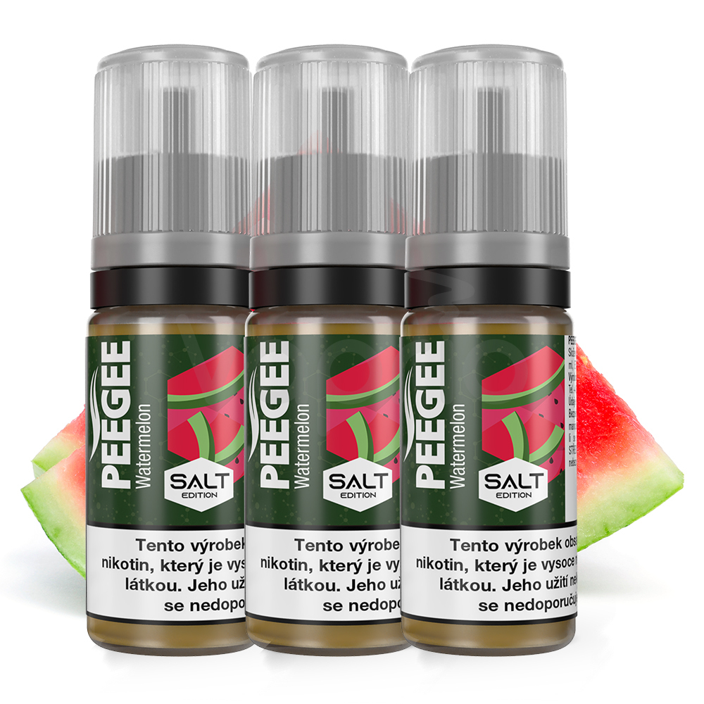 PEEGEE Salt - Vodový melón (Watermelon) 3x10ml