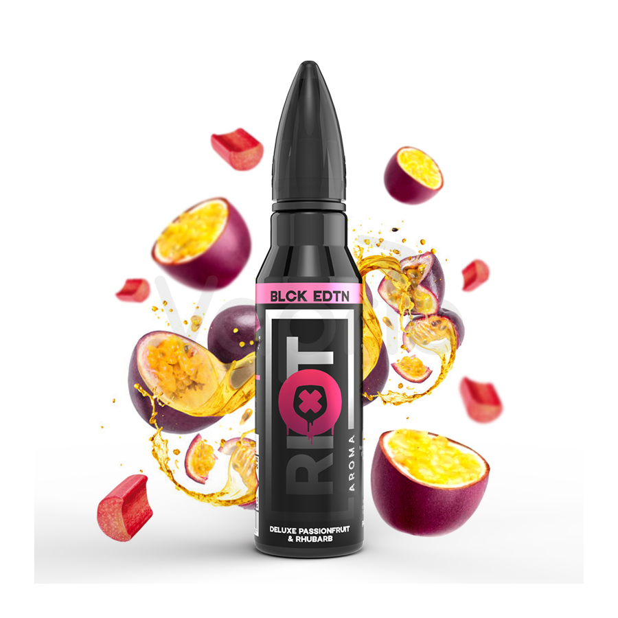 Riot Squad BLCK EDTN - Maracuja a rebarbora (Deluxe Passionfruit and Rhubarb)