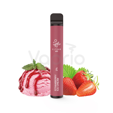 Elf Bar 600 elektronická cigareta - Jahodová zmrzlina (Strawberry Ice Cream) 20mg