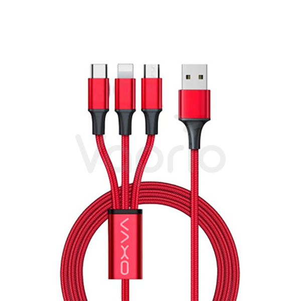 OXVA USB kábel 3v1 USB - Micro Lightning USB-C, 1,2m
