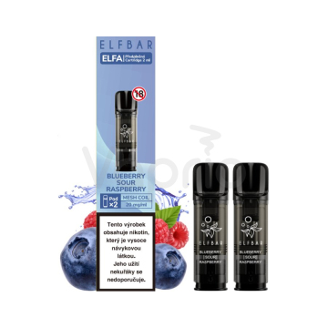 Elf Bar ELFA Pods cartridge Borůvka a kyselá malina (Blueberry Sour Raspberry), 2ks