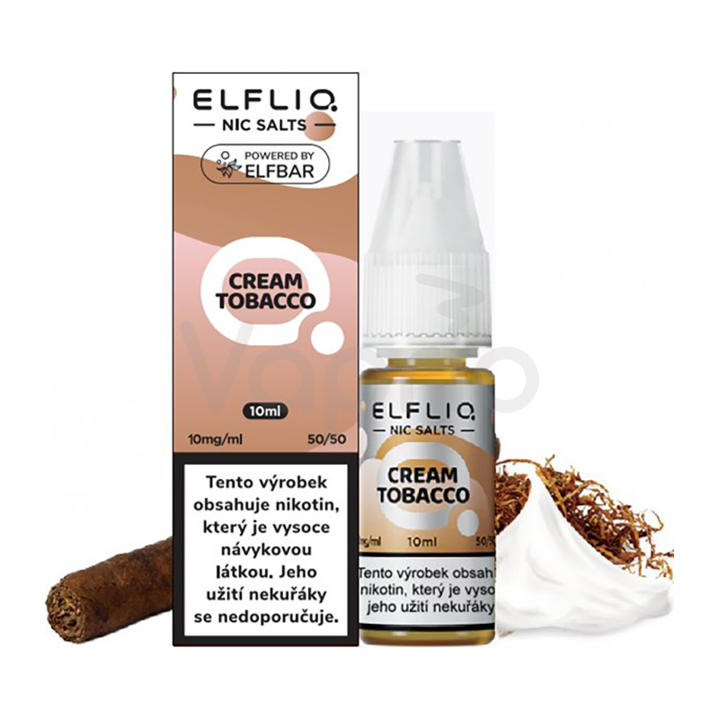 ELFLIQ Nic SALT - Krémový tabák (Cream Tobacco) 10ml