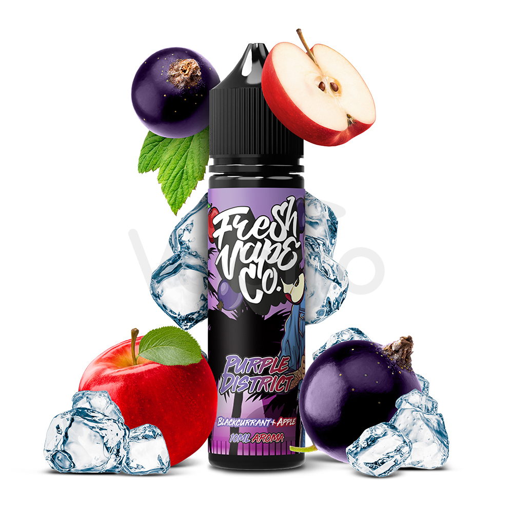 Fresh Vape co - Jablko a černý rybíz (Purple District) - Shake and Vape