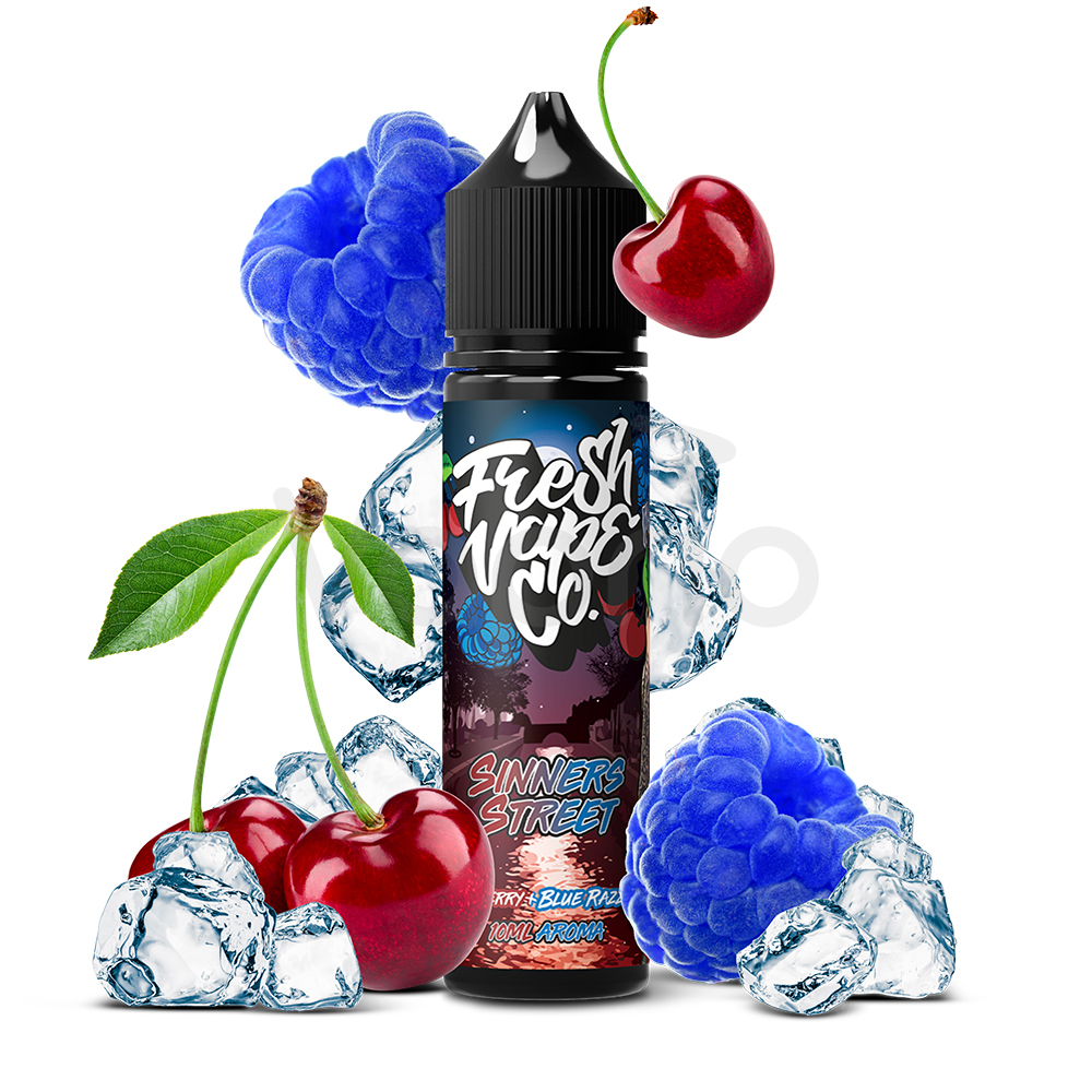 Fresh Vape co - Třešeň a modrá malina (Sinners Street) - Shake and Vape