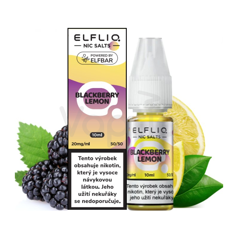 ELFLIQ Nic SALT - Ostružina a citron (Blackberry Lemon) 10ml