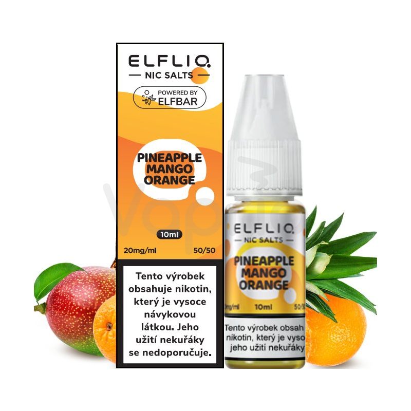 ELFLIQ Nic SALT - Ananas, mango a pomeranč (Pineapple Mango Orange) 10ml