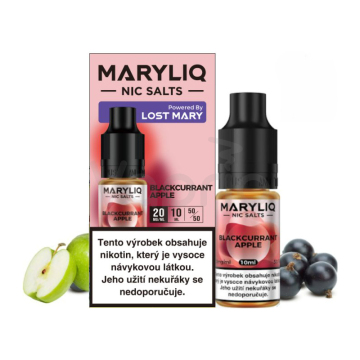 MARYLIQ Nic SALT - Čierna ríbezľa a jablko (Blackcurrant Apple) 10ml