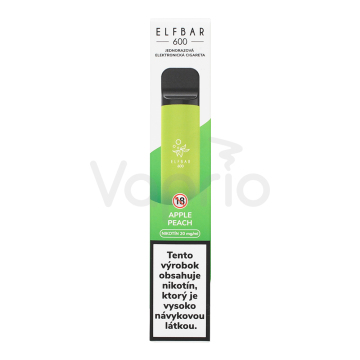 Elf Bar 600 elektronická cigareta - Jablko a broskyňa (Apple Peach)
