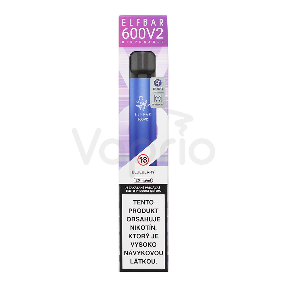 Elf Bar 600 V2 elektronická cigareta - Čučoriedka (Blueberry) 20mg