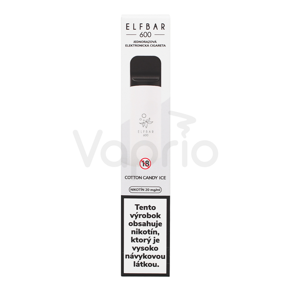 Elf Bar 600 elektronická cigareta - Chladivá cukrová vata (Cotton Candy Ice) 20mg
