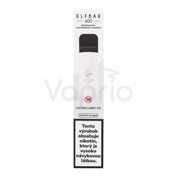 Elf Bar 600 elektronická cigareta - Chladivá cukrová vata (Cotton Candy Ice) 20mg