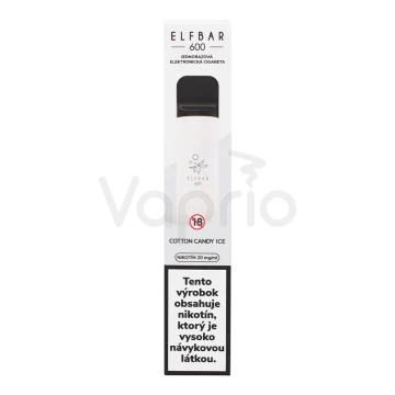 Elf Bar 600 elektronická cigareta - Chladivá cukrová vata (Cotton Candy Ice) 20mg