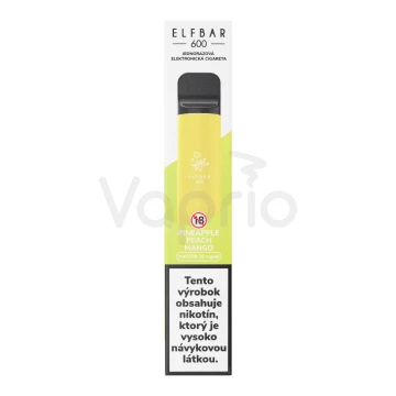 Elf Bar 600 elektronická cigareta - Ananás, broskyňa a mango (Pineapple Peach Mango) 20mg